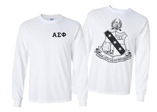 Alpha Sigma Phi World Famous Crest - Shield Long Sleeve T-Shirt- $24.95!