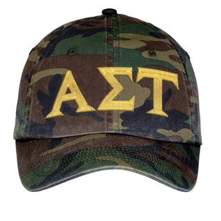 Alpha Sigma Tau Lettered Camouflage Hat