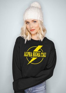 Alpha Sigma Tau Lightning Crewneck Sweatshirt