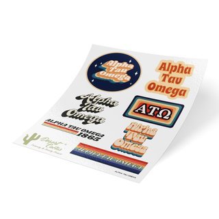 Alpha Tau Omega 70's Sticker Sheet