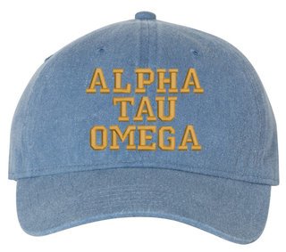 Alpha Tau Omega Pigment Dyed Baseball Cap