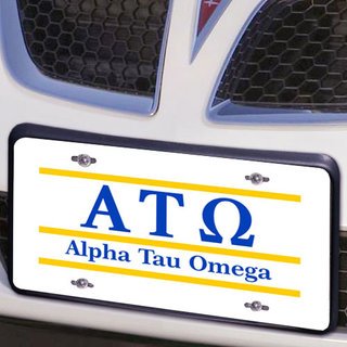 Alpha Tau Omega Lettered Lines License Cover