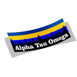 Alpha Tau Omega Mountain Decal Sticker