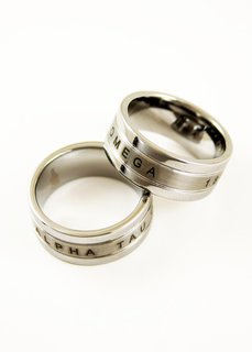 Alpha Tau Omega Tungsten Ring