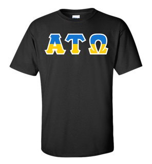 Alpha Tau Omega Two Tone Greek Lettered T-Shirt