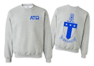 Alpha Tau Omega World Famous Crest - Shield Printed Crewneck Sweatshirt