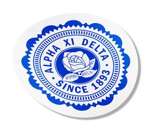 Alpha Xi Delta 5" Sorority Seal Bumper Sticker