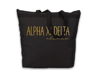 Alpha Xi Delta Gold Foil Alumna Tote