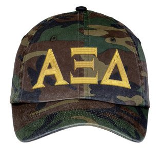 Alpha Xi Delta Lettered Camouflage Hat