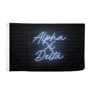 Alpha Xi Delta Neon Flag
