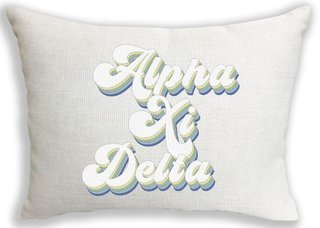 Alpha Xi Delta Retro Throw Pillow