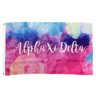 Alpha Xi Delta Watercolor Sorority Flag