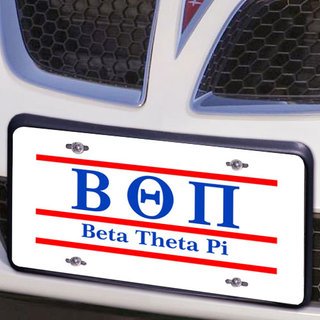 Beta Theta Pi Lettered Lines License Cover