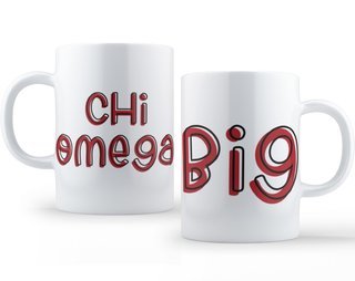 Chi Omega Bubble Big Sister Mug