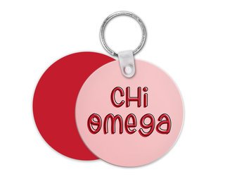 Chi Omega Bubble Keychain