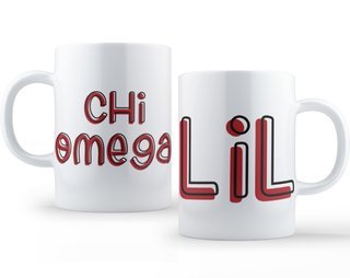Chi Omega Bubble Little Sister Mug