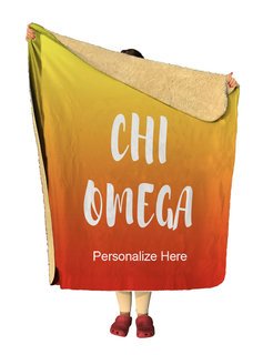 Chi Omega Gradient Sherpa Lap Blanket