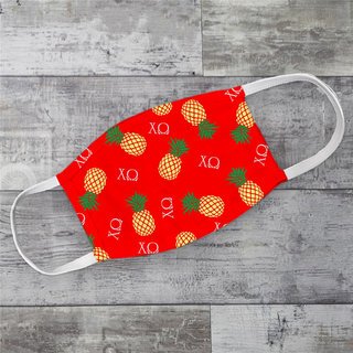 Chi Omega Pineapples Face Mask