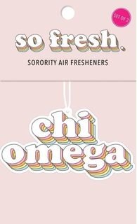 Chi Omega Retro Air Freshener (2 pack)