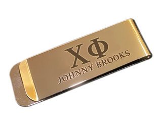 Chi Phi Stainless Steel Money Clip - Engraved