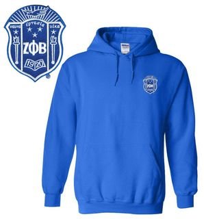Zeta Phi Beta Crest Emblem Hooded Sweatshirt