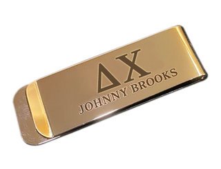 Delta Chi Stainless Steel Money Clip - Engraved