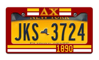 Delta Chi Year License Plate Frame