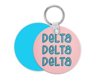 Delta Delta Delta Bubble Keychain