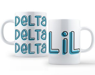 Delta Delta Delta Bubble Little Sister Mug