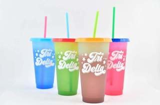 Delta Delta Delta Color Changing Cups (Set of 4)