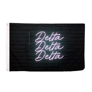 Delta Delta Delta Neon Flag