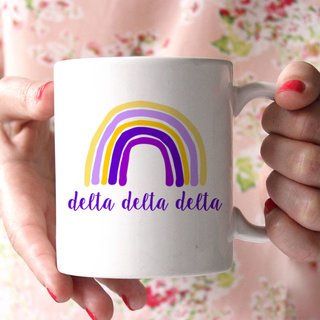 Delta Delta Delta Rainbow Coffee Mug