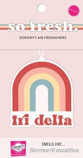 Delta Delta Delta Rainbow Retro Air Freshener - Flowers & Sunshine Scent