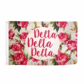 Delta Delta Delta Rose Flag