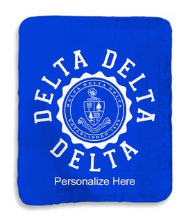 Delta Delta Delta Seal Sherpa Lap Blanket