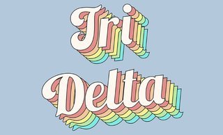 Delta Delta Delta Sorority Retro Flag