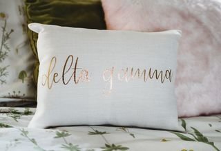 Delta Gamma Gold Imprint Throw Pillow
