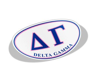 Delta Gamma Greek Letter Oval Decal