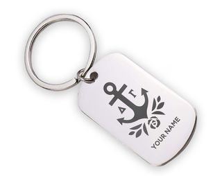 Delta Gamma Mascot Stainless Keychain