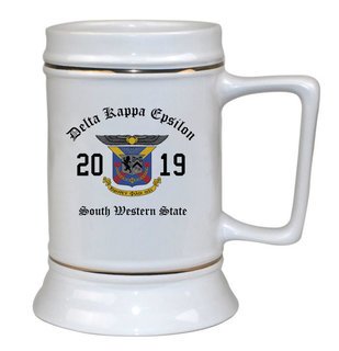 Delta Kappa Epsilon Ceramic Crest & Year Ceramic Stein Tankard - 28 ozs!