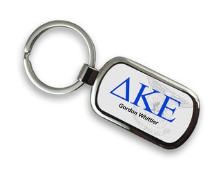 Delta Kappa Epsilon Chrome Crest - Shield Key Chain