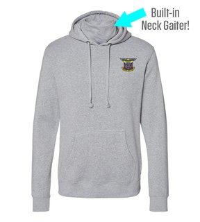 Delta Kappa Epsilon Crest Gaiter Fleece Hooded Sweatshirt