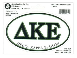 Delta Kappa Epsilon Euro Decal Oval Sticker