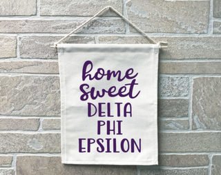 Delta Phi Epsilon Home Sweet Home Banner