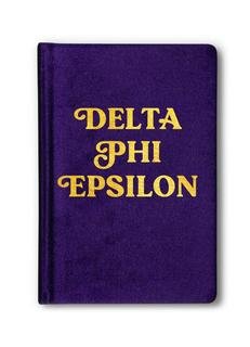 Delta Phi Epsilon Velvet Notebook