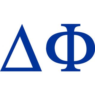 Delta Phi Greek Letter Window Sticker Decal