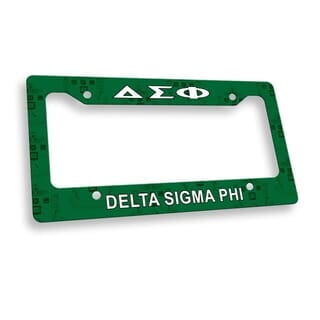 Delta Sigma Phi Leatherette Oval Keychain