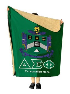 Delta Sigma Phi Two Tone Sherpa Lap Blanket