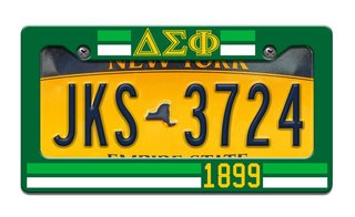 Delta Sigma Phi Year License Plate Frame