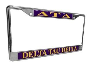 Delta Tau Delta Chrome License Plate Frames
